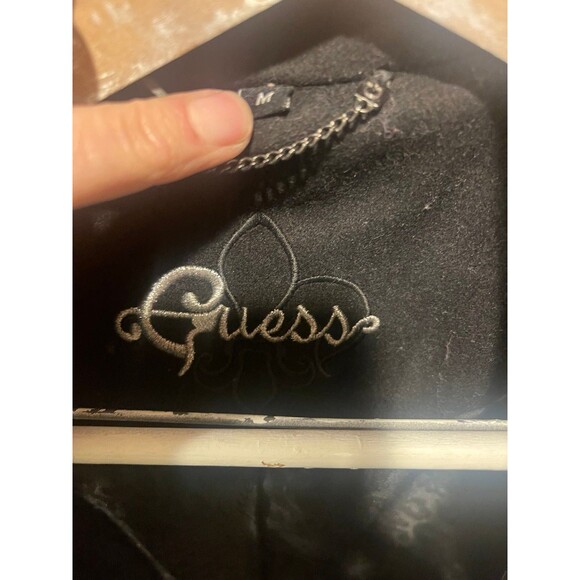 Guess winter black pleated skirt coat M - Picture 2 of 3